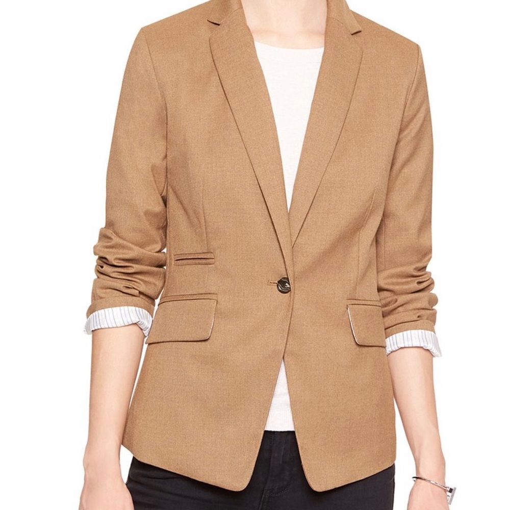 Tan Banana Republic blazer - 100% wool